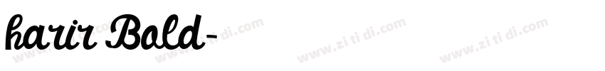 harir Bold字体转换